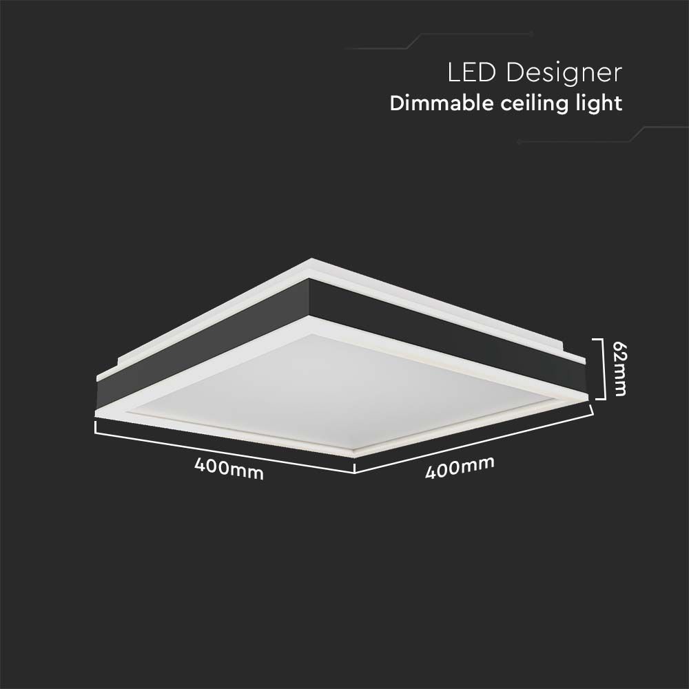 LED Designer Light Black Square