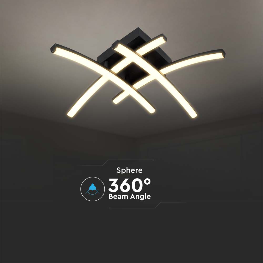 Lampadario LED dal Design Moderno Colore Nero img 2