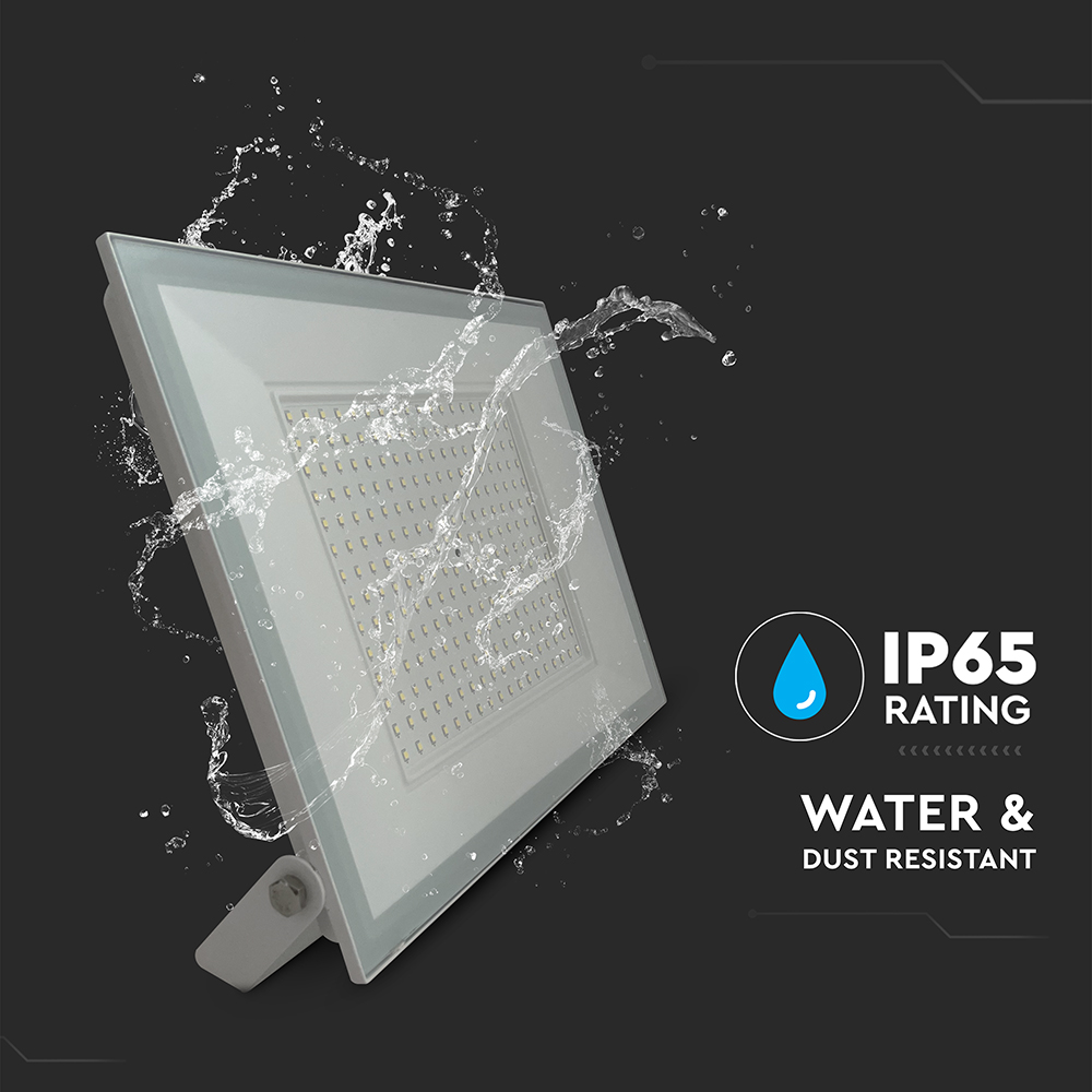 200W LED Floodlight 6500K White Body img 1