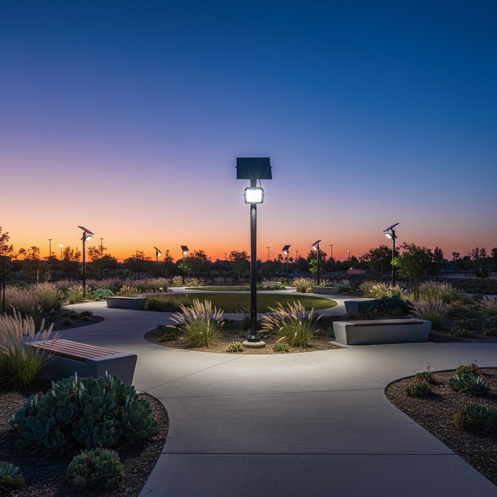 10W LED Solar Faro LiFePo Battery 3.7V Black CCT 4000K6000K img 1