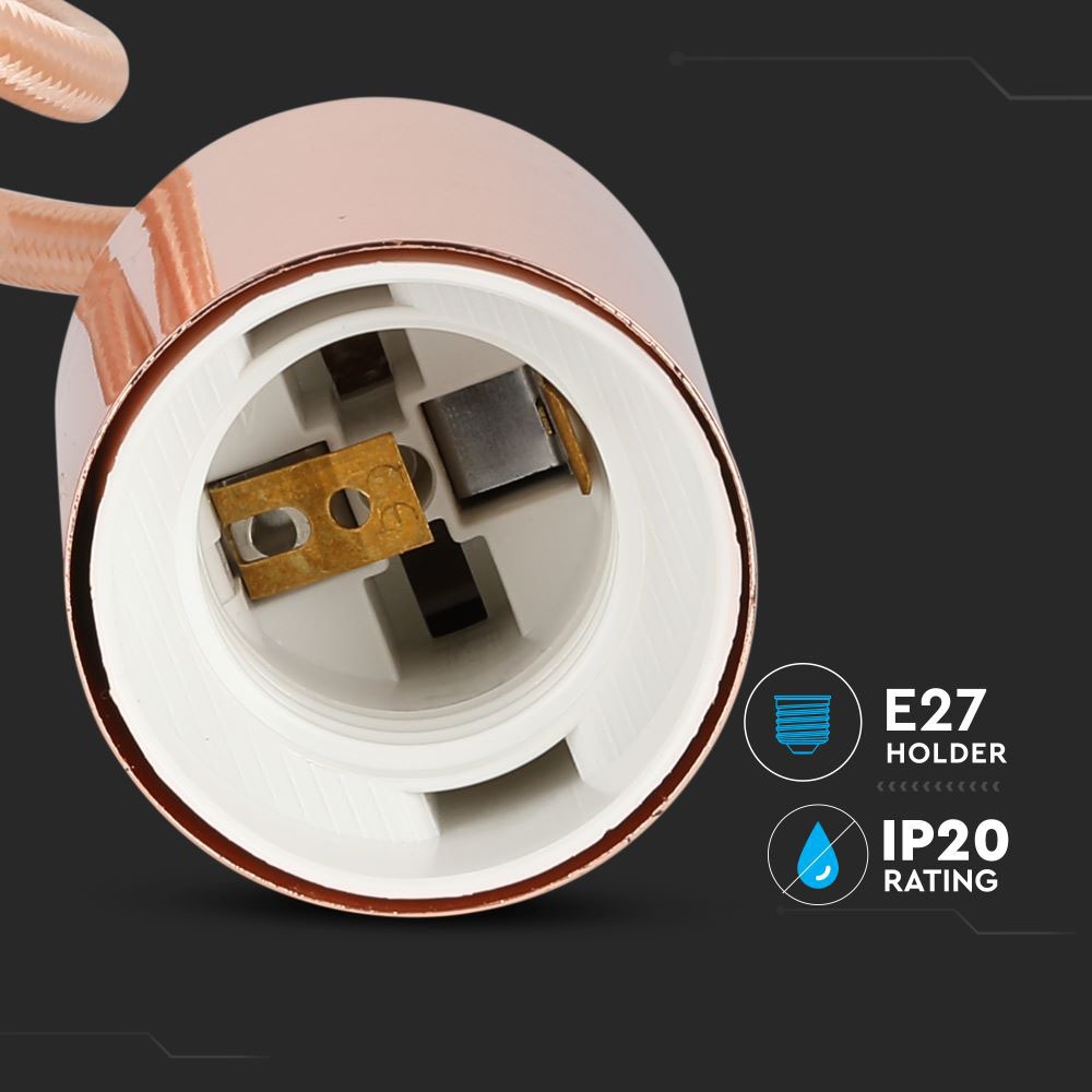 Lampadario con Portalampada Set Oro con Base img 1