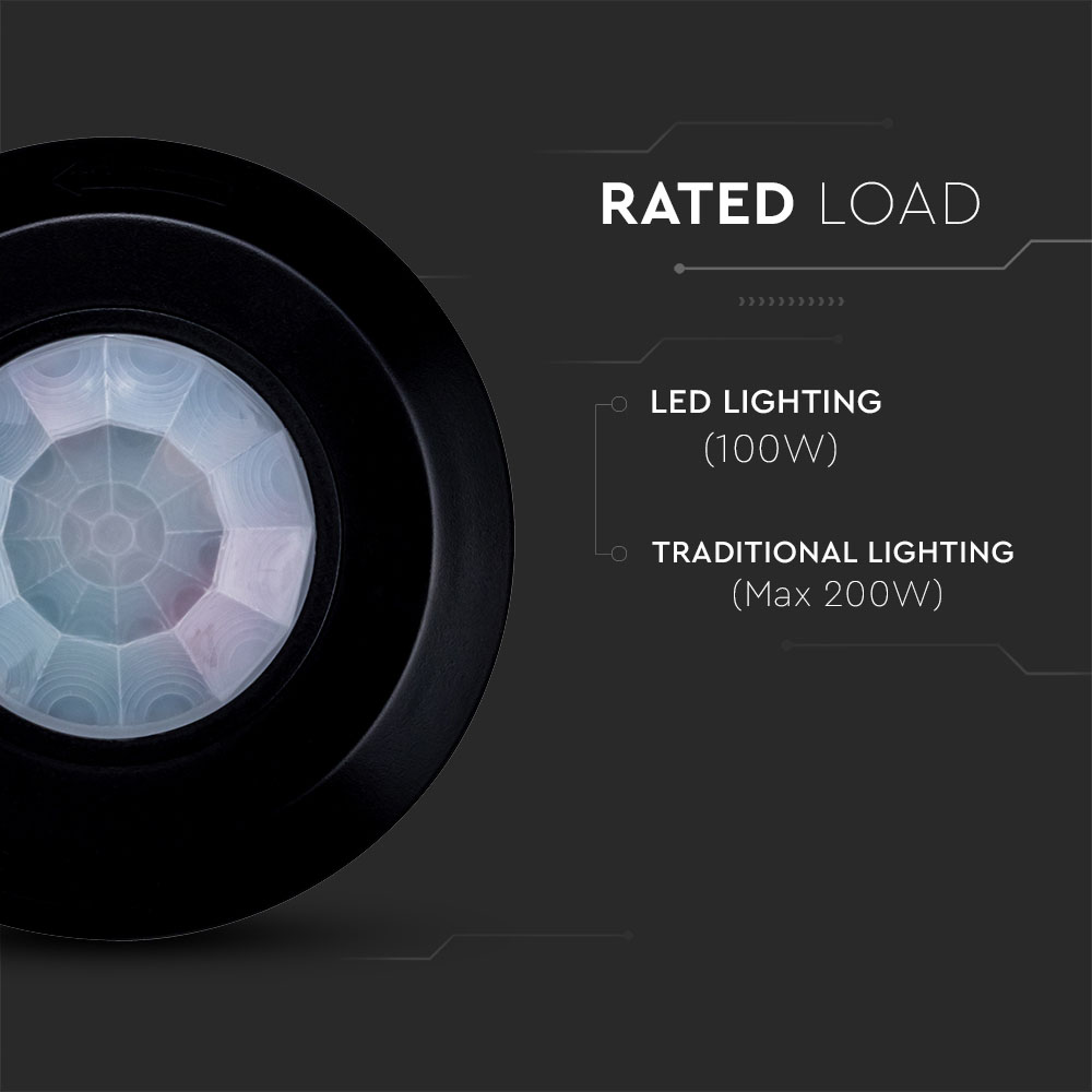 Sensore a soffitto corpo nero img 1