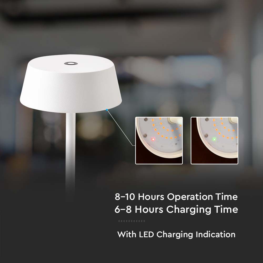 2W Table Lamp White Body IP54 3000K img 3