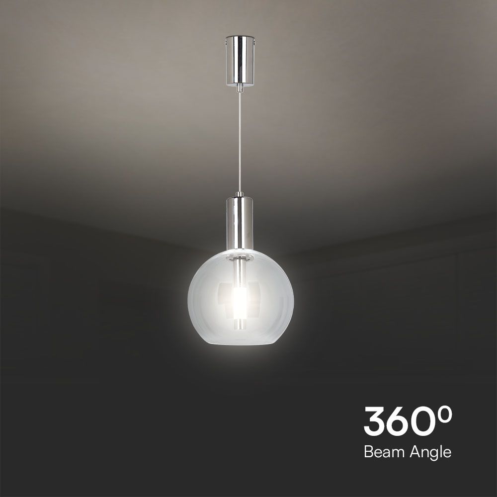 5W LED Pendant Light Clear Glass Body 3000K img 2