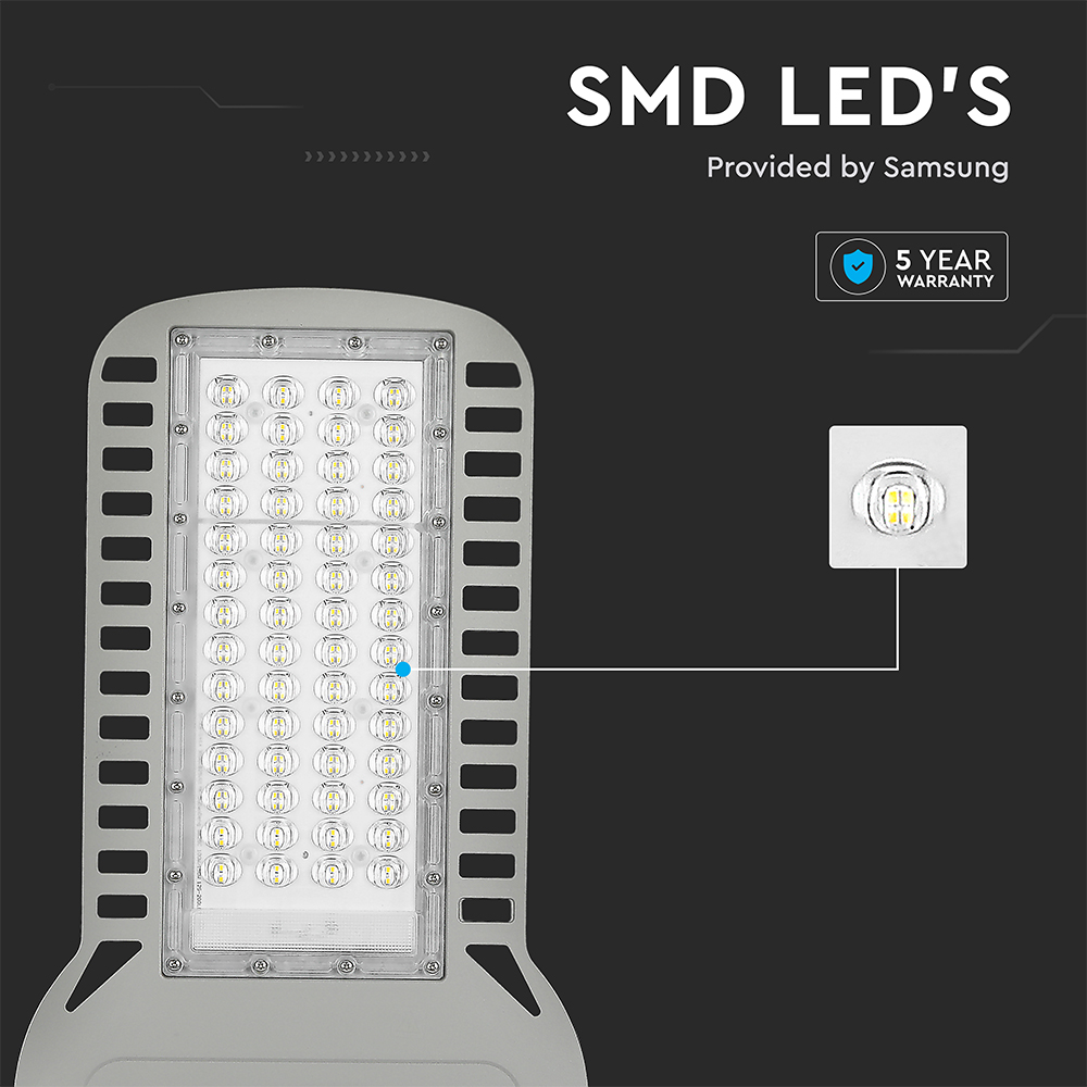 LED Street Light SAMSUNG CHIP 5 Years Warranty - 150W SLIM 6400K 135LM/W img 1