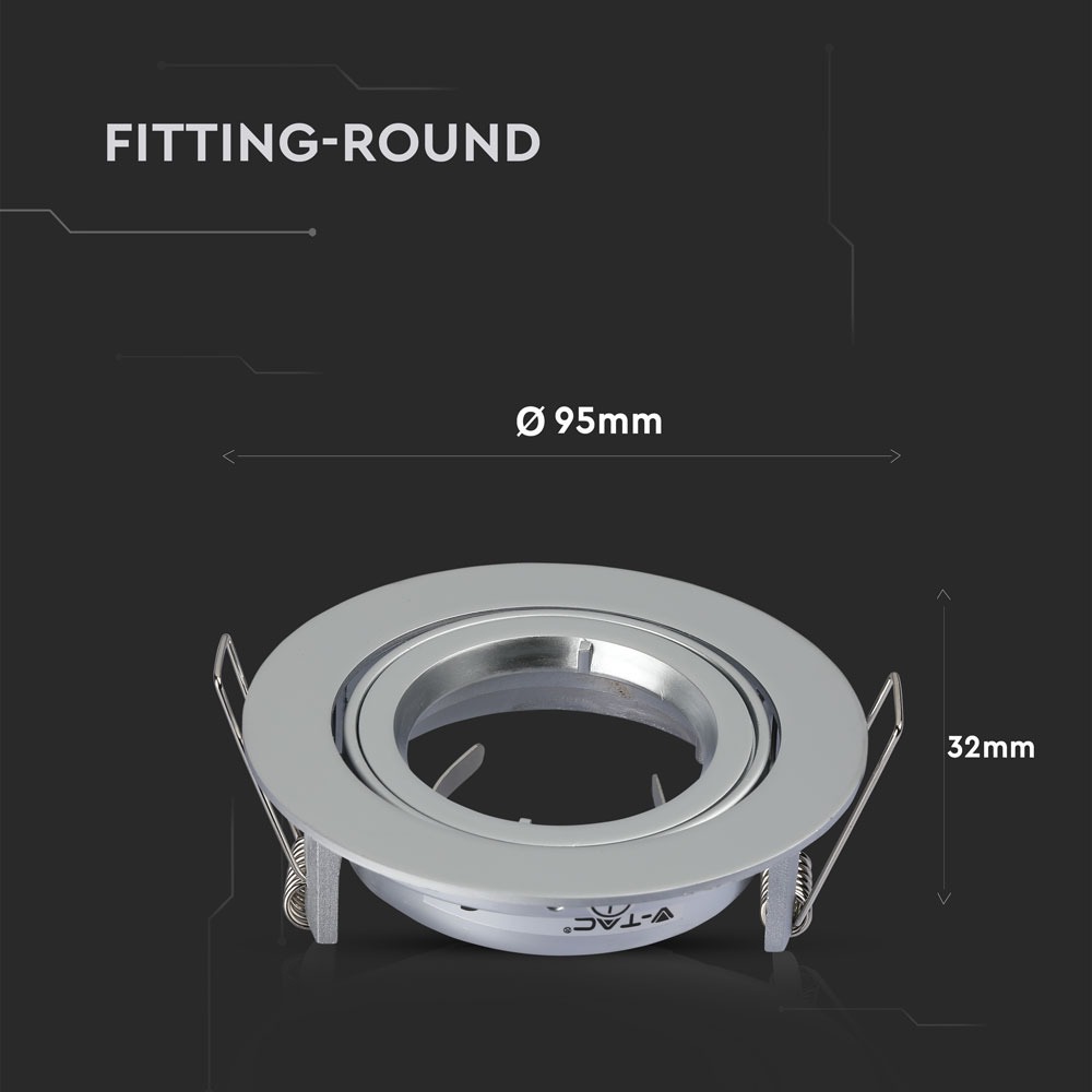 GU10 Corpo Faretto Rotondo Grigio argento