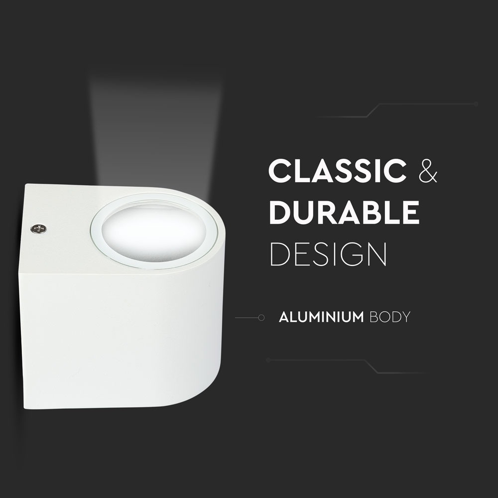 Wall Sleek Wall Fitting Rotondo Corpo Bianco 1 Way IP44 img 2