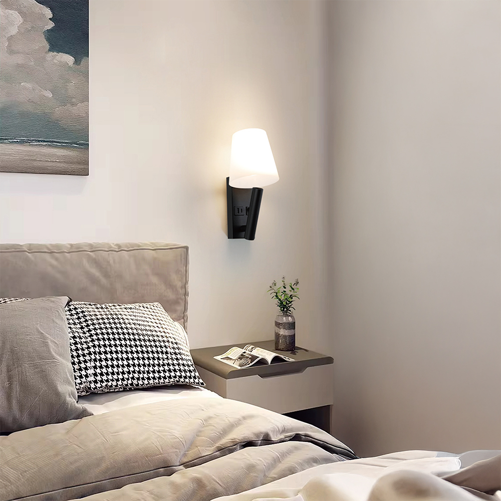 8W LED Bedside Light CREE CHIP Aluminum+PC + Iron Black Body IP20 3000K img 2