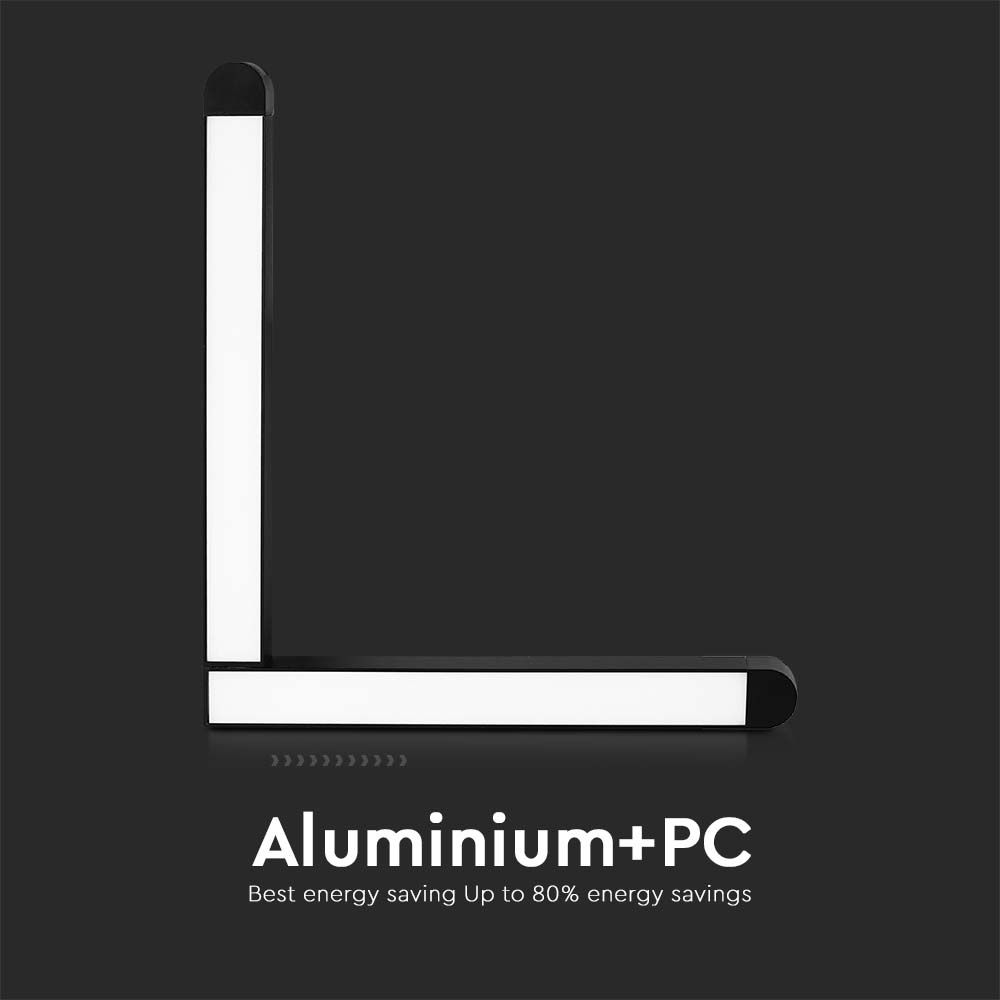 25W LED Magnetic Track Light L Shape 6400K Black Body img 3