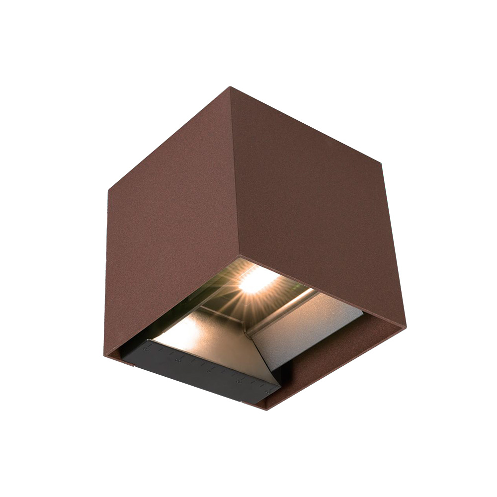 9W COB LED Solar Wall Light Battery 1x2600mAh 16HRS 3000K Corten Body IP65