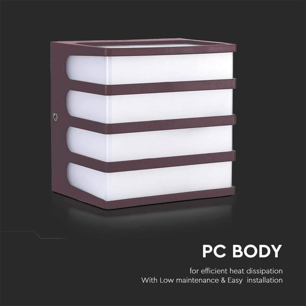 Lampada LED da Muro a Lanterna Moderna Colore Marrone 