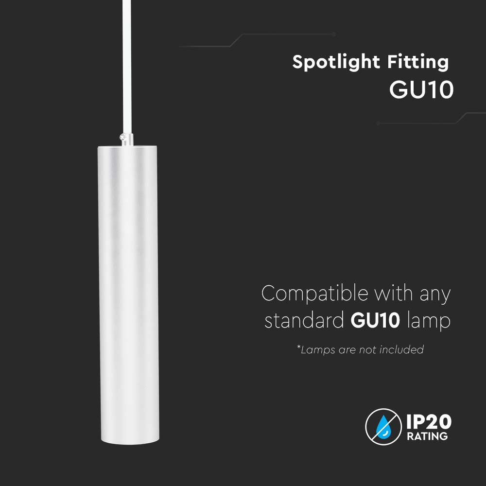 1*GU10 Hanging Pendant White D60*300MM