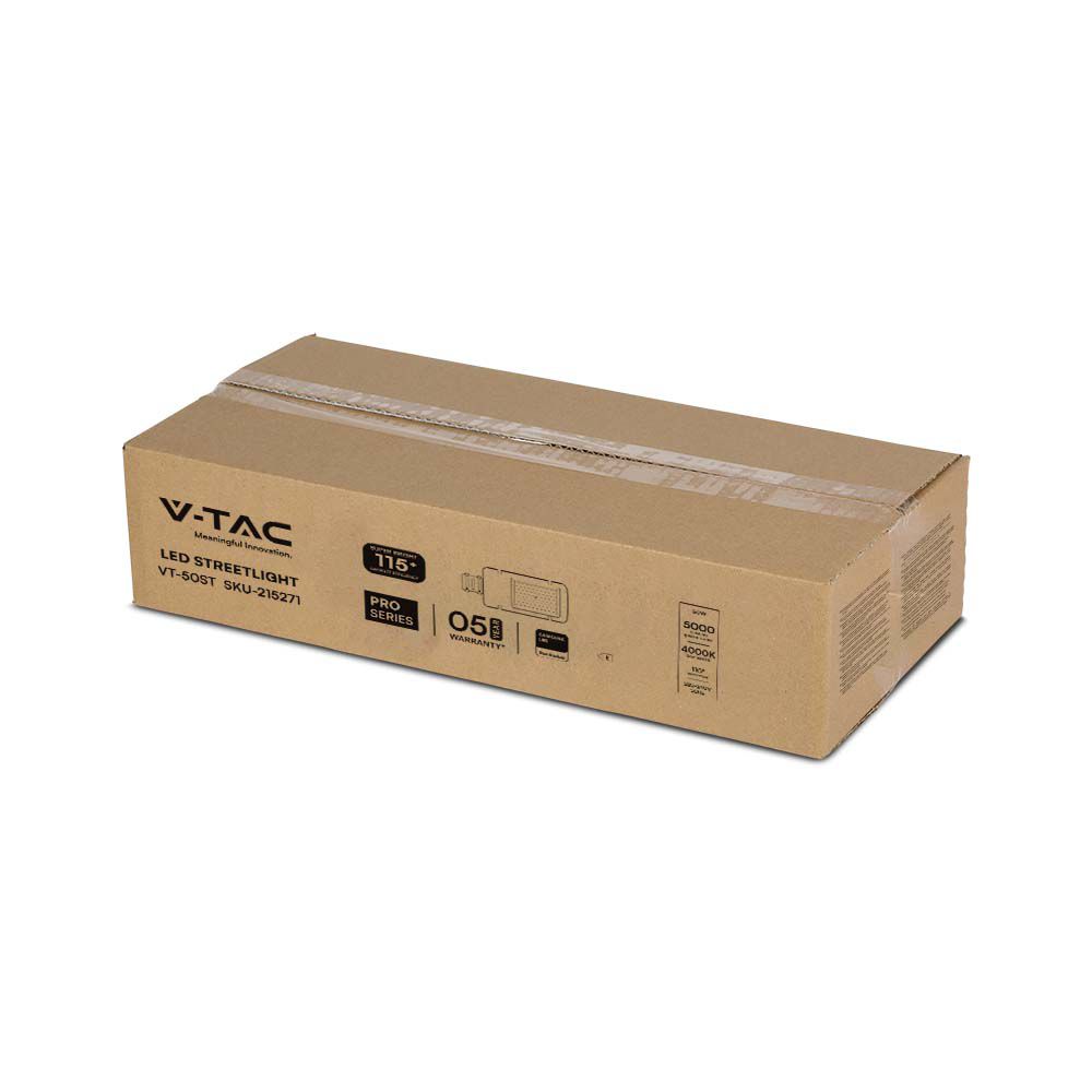 Armatura Stradale LED Chip Samsung 50W Colore Grigio 4000K IP65