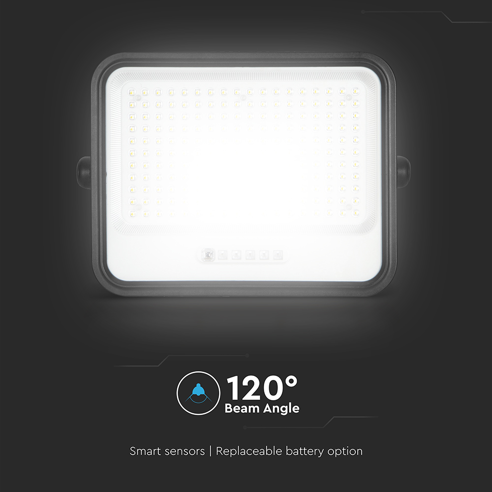 400W LED Solar Floodlight 2000K-8000K Black Body Battery Indicator img 6