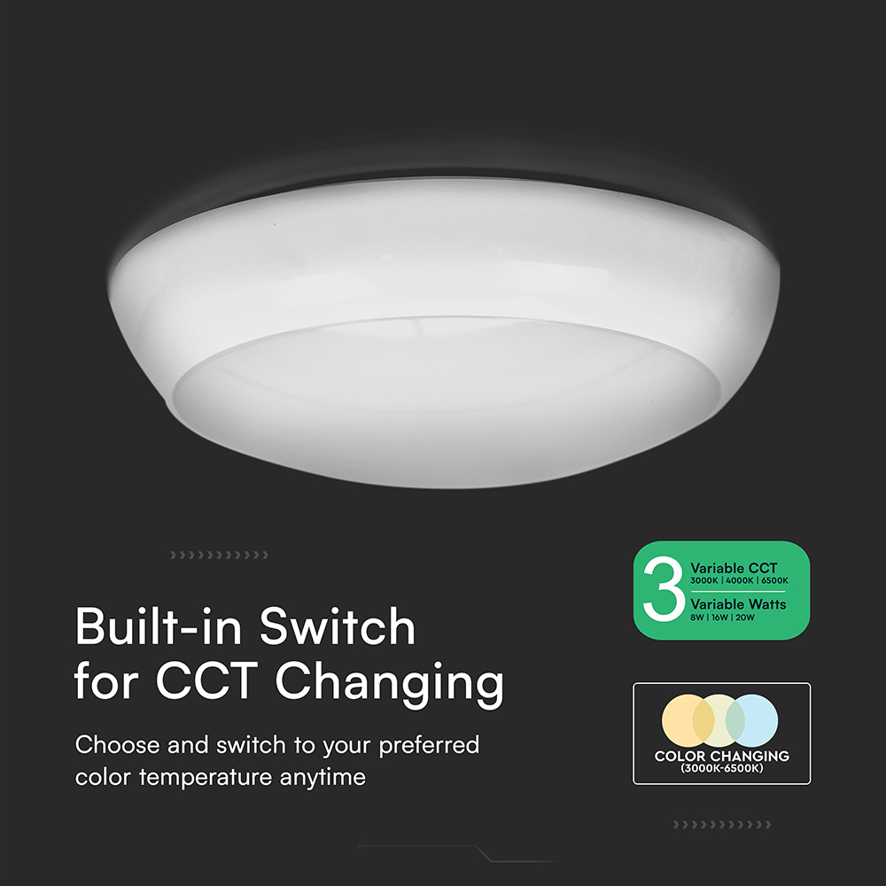 8W/16W/20W LED Dome Light  Sensor LED By SAMSUNG3IN1 RD IP65 img 4