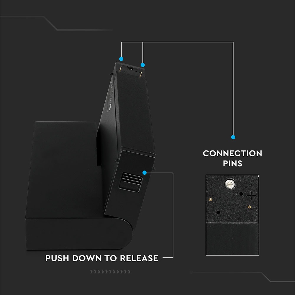 10 x 2W LED Faretto lineare magnetico SMD nero IP20 24V 4000K img 4