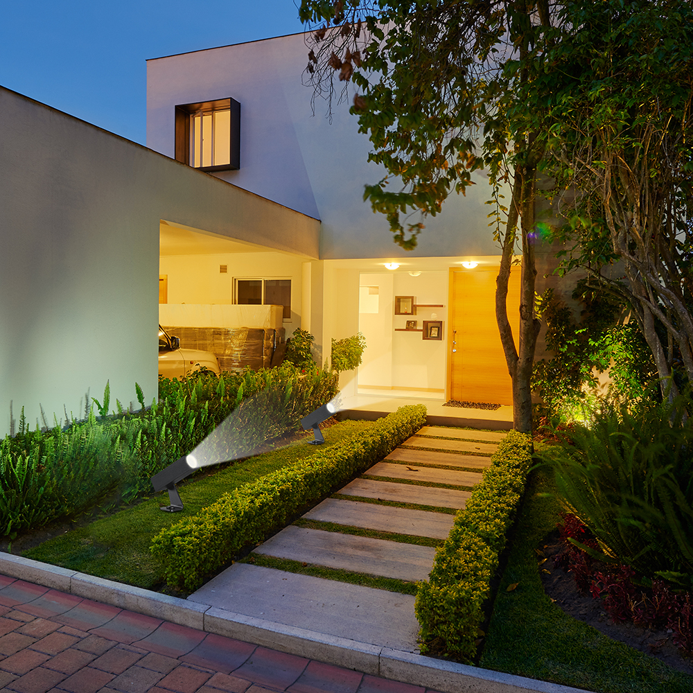 2W LED Spike Aluminum4000K Black Body IP65 Square