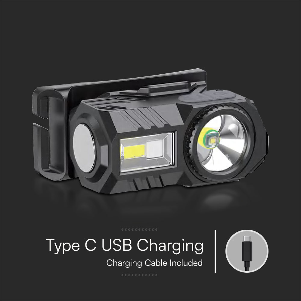 3W SMD ABS Head Light With Belt Rechargeable RGB IP44 img 2