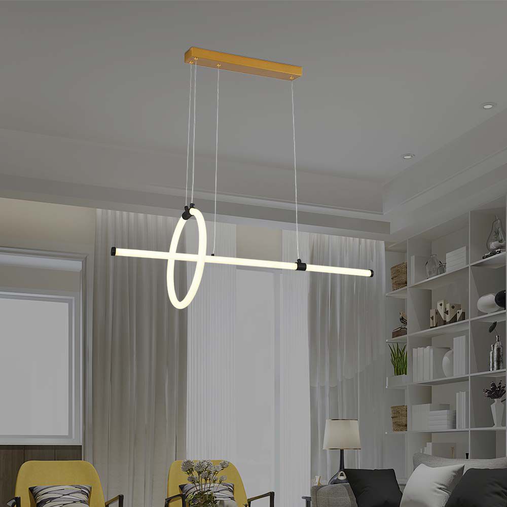 Lampadario LED a Sospensione 16W dal Design Moderno Colore Nero 3000K
