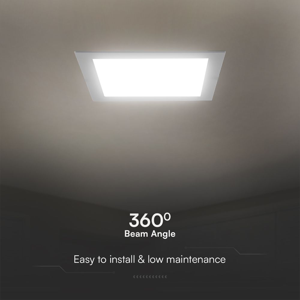 24W LED SAMSUNG CHIP Backlit Panel Recessed - Square 3000K img 1
