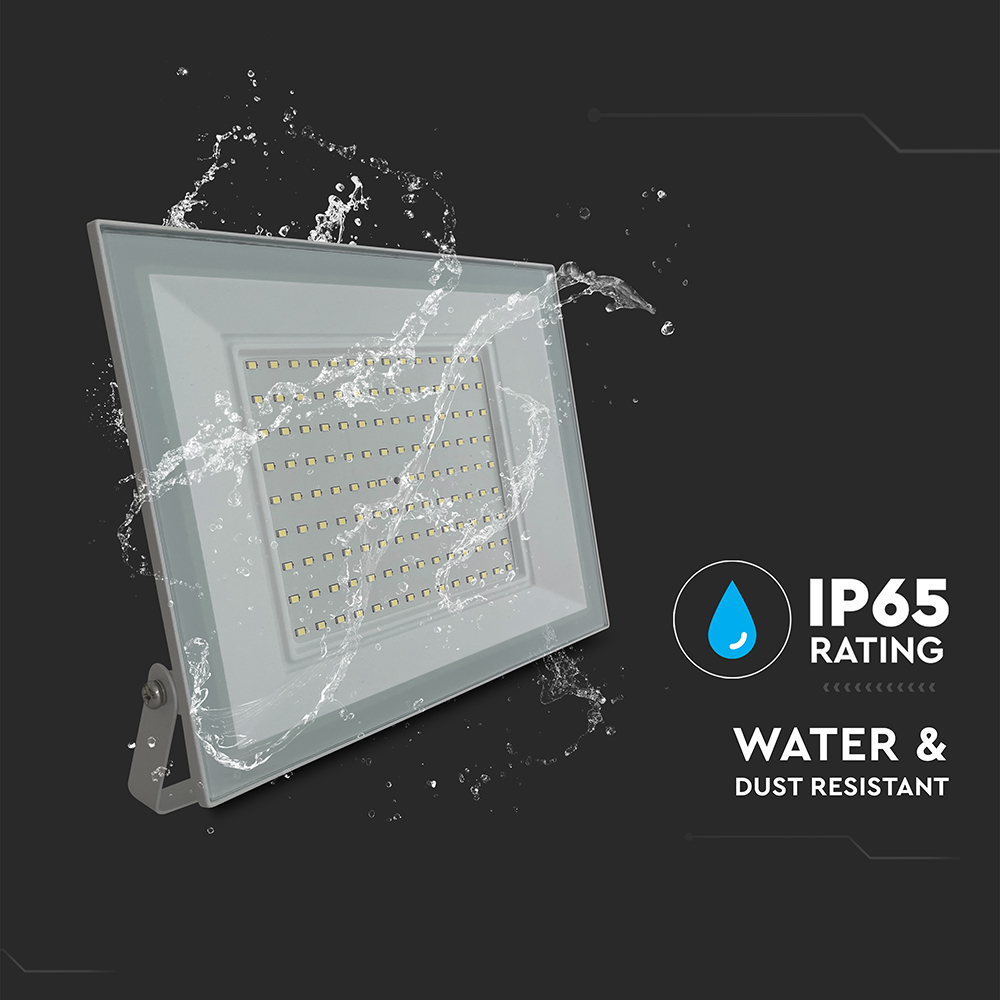 100W LED Floodlight 6500K White Body img 1