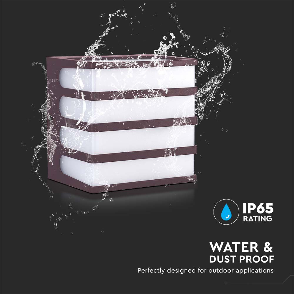 Lampada LED da Muro a Lanterna Moderna Colore Marrone  img 2