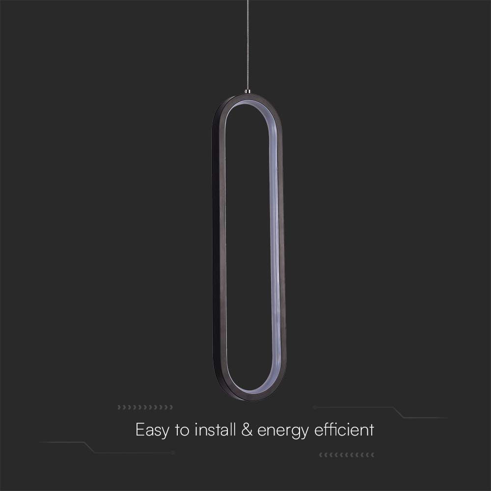 13W LED Hanging Lamp 40CM 3000K Black Body