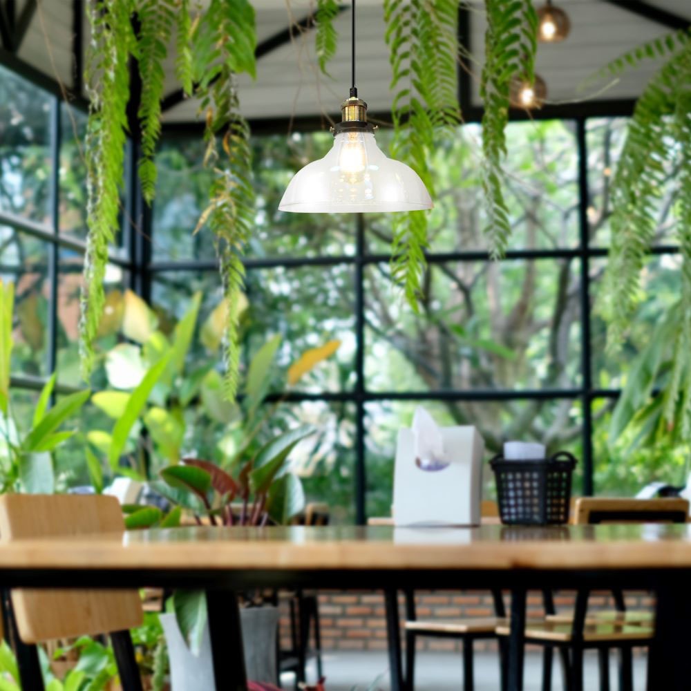 Lampadario con Portalampada Vetro Trasparente __245