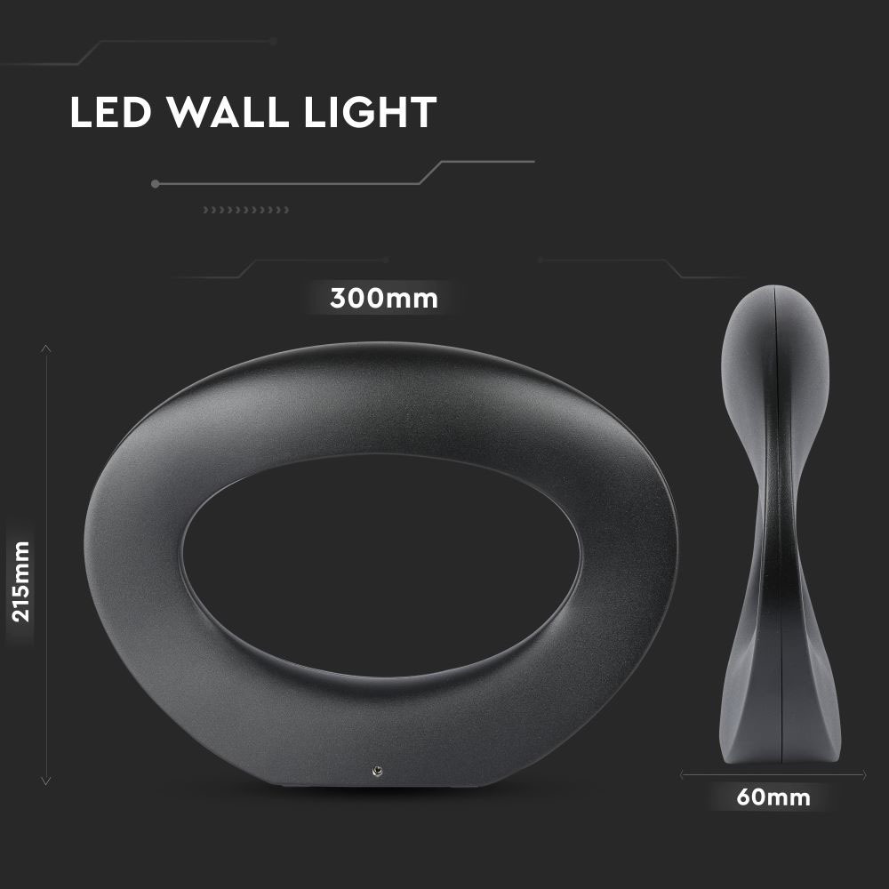 10W LED Wall Light Corpo Nero 4000K