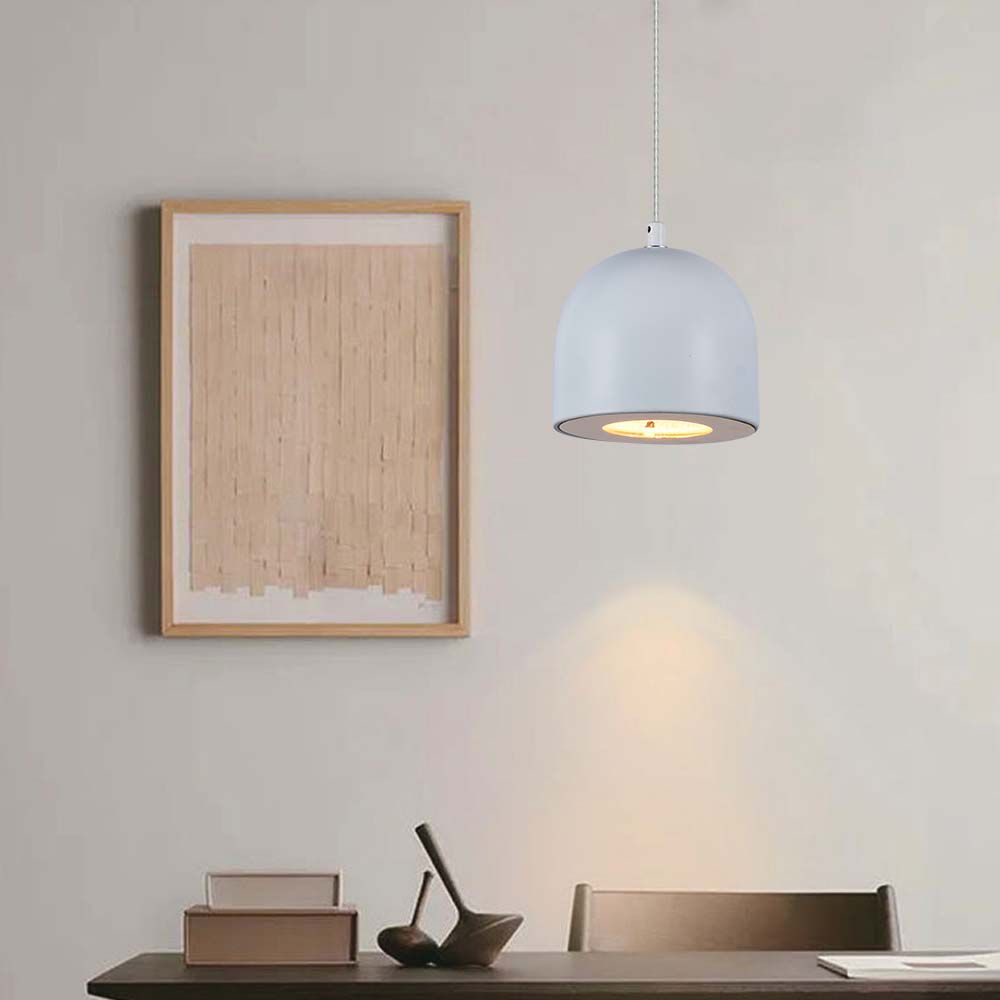 Lampadario LED a Cilindro in Metallo 8.5W Colore Grigio chiaro Touch 10*16cm Regolabile img 1