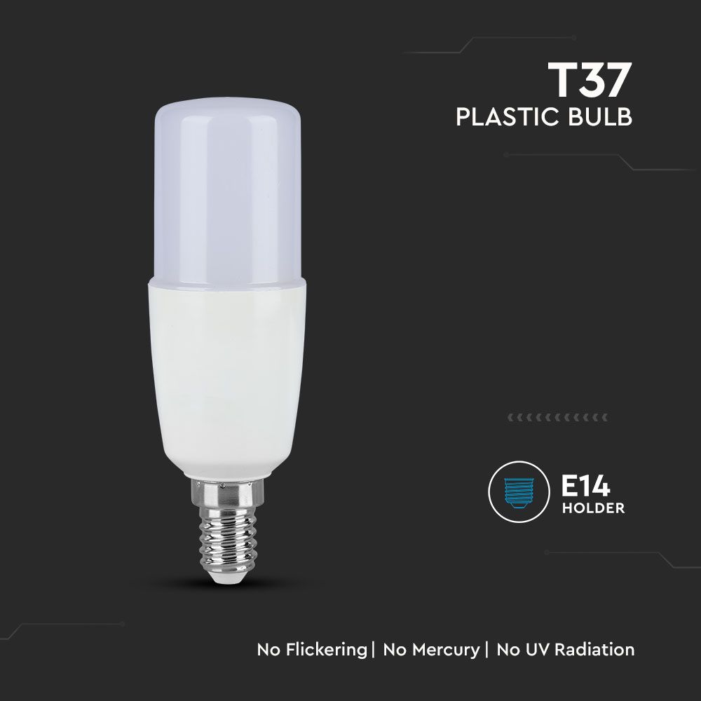 LED Bulb - SAMSUNG CHIP 7.5W  E14 T37 Plastic 6400K