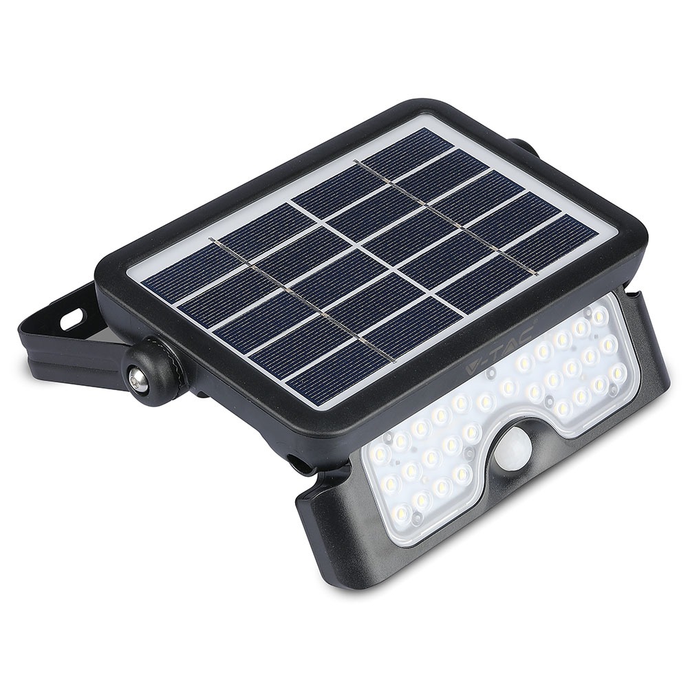 5W LED Lampada Solare Corpo Nero 4000K