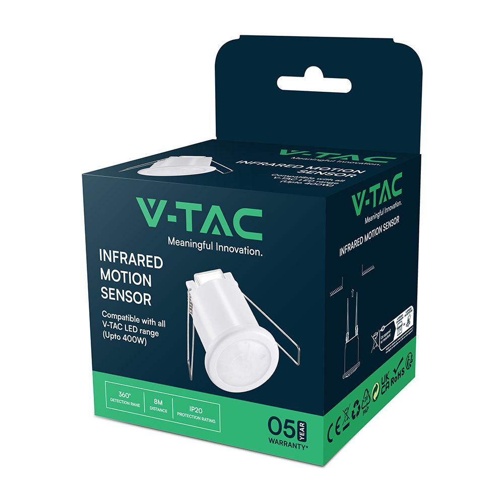 Sensore a soffitto PIR corpo bianco