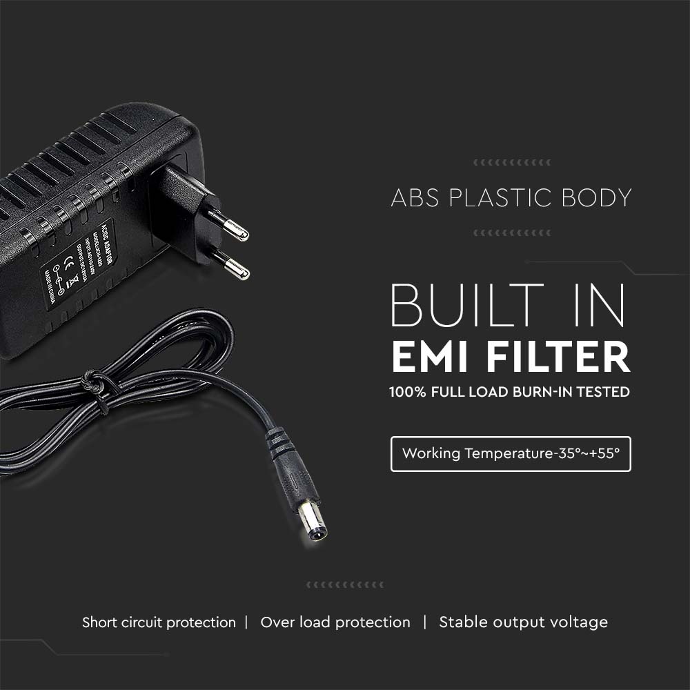 LED Power Supply - 42W 12V 3.5A Plastic IP44 img 1