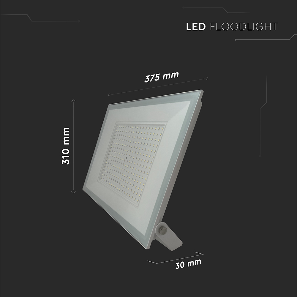200W LED Floodlight 6500K White Body