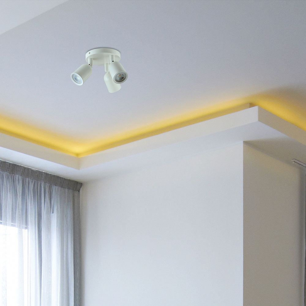 3 x GU10 Wall Fitting Bianco