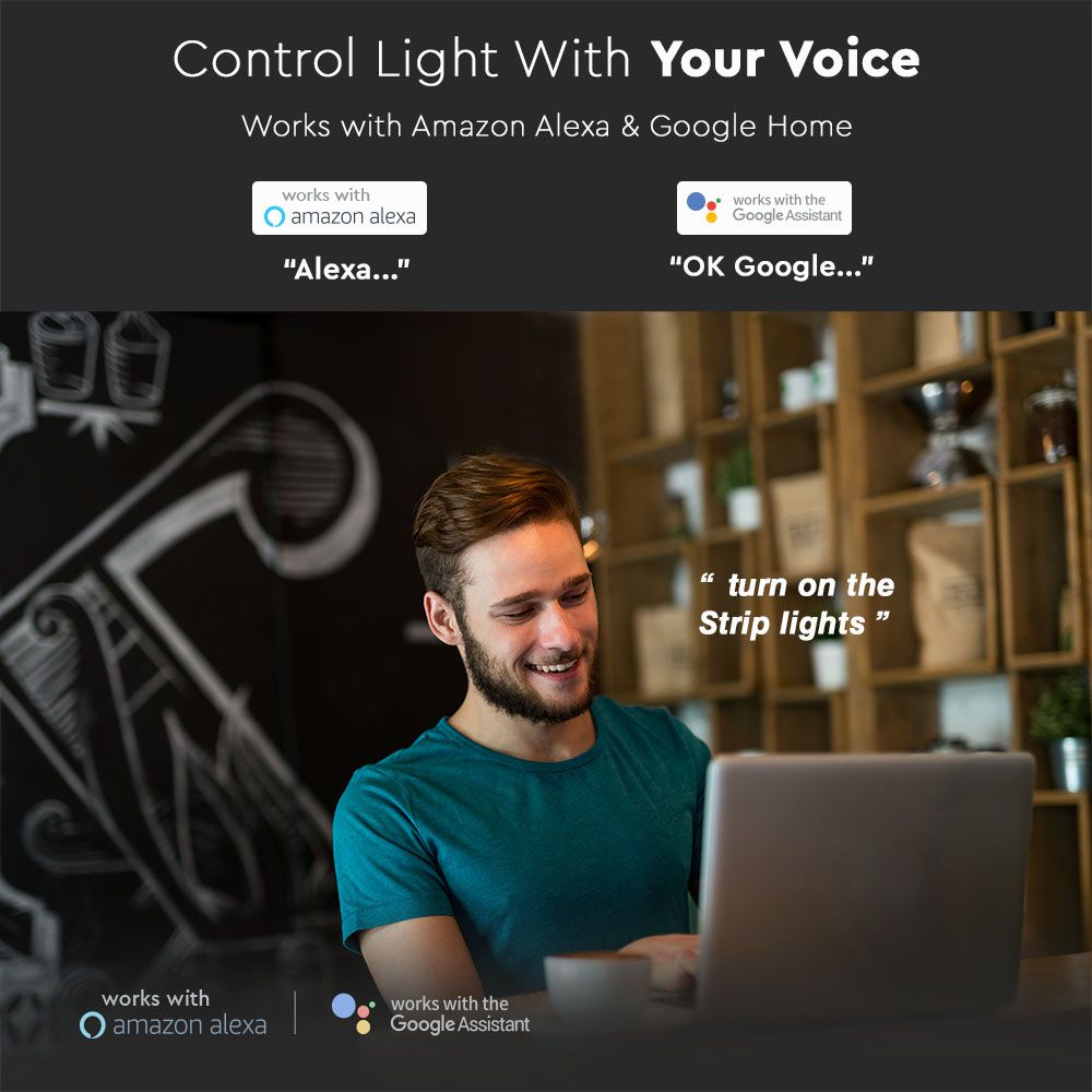 LED Strip Kit 90leds- 13W RGB WW CW TUYA Wifi Smart img 5