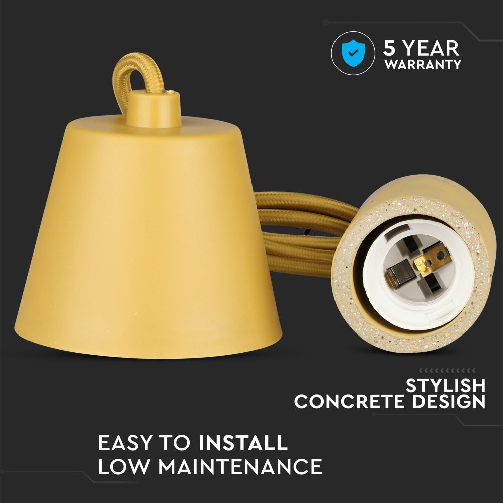 Lampadario con Portalampada Calcestruzzo Beige chiaro