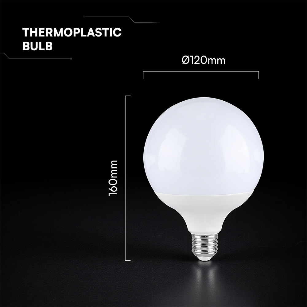 22W LED Bulb E27 G120 Plastic CREE CHIP 3000K