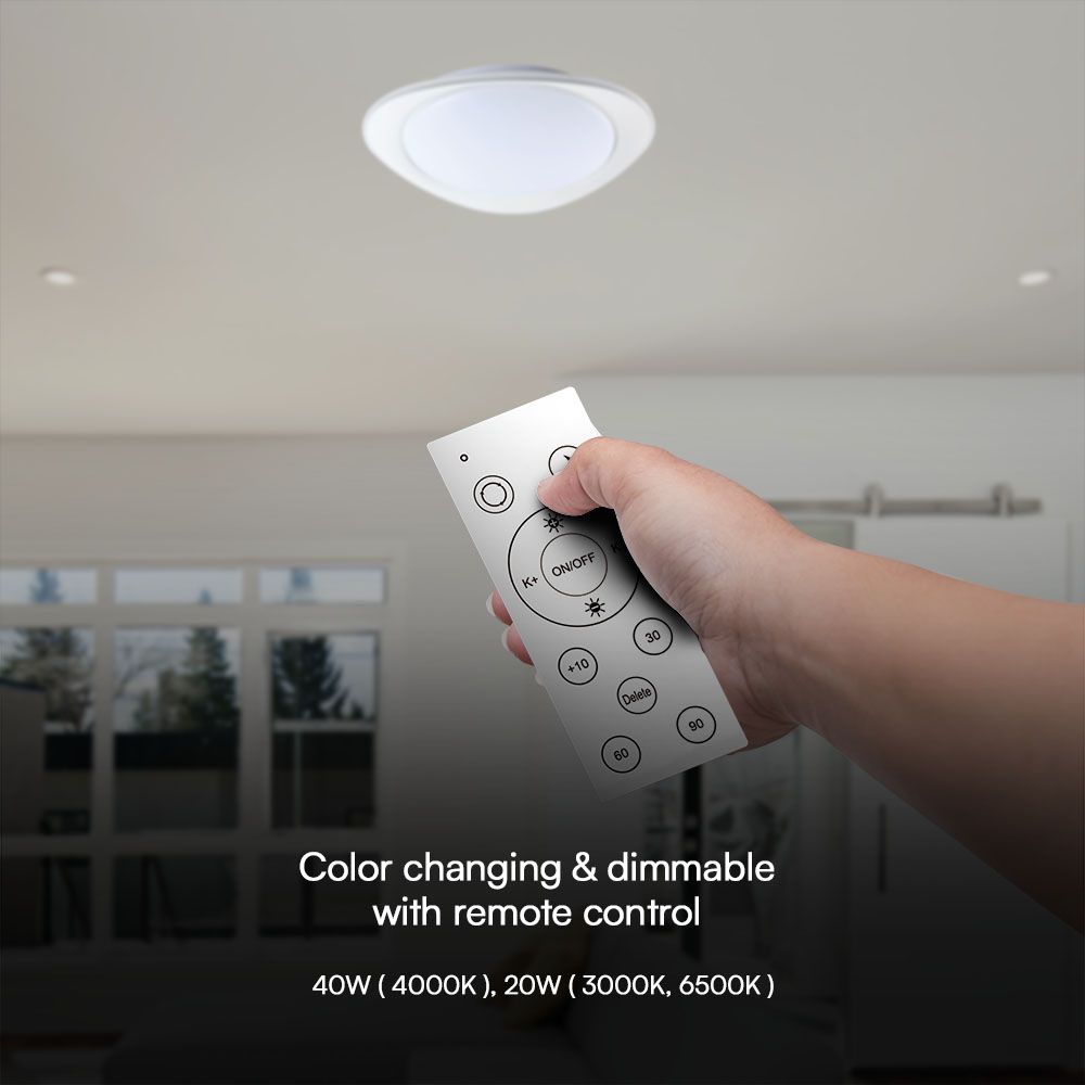 20W - 40W - 20W Designer Domelight Remote Control Dimmable Phantom Cover img 2