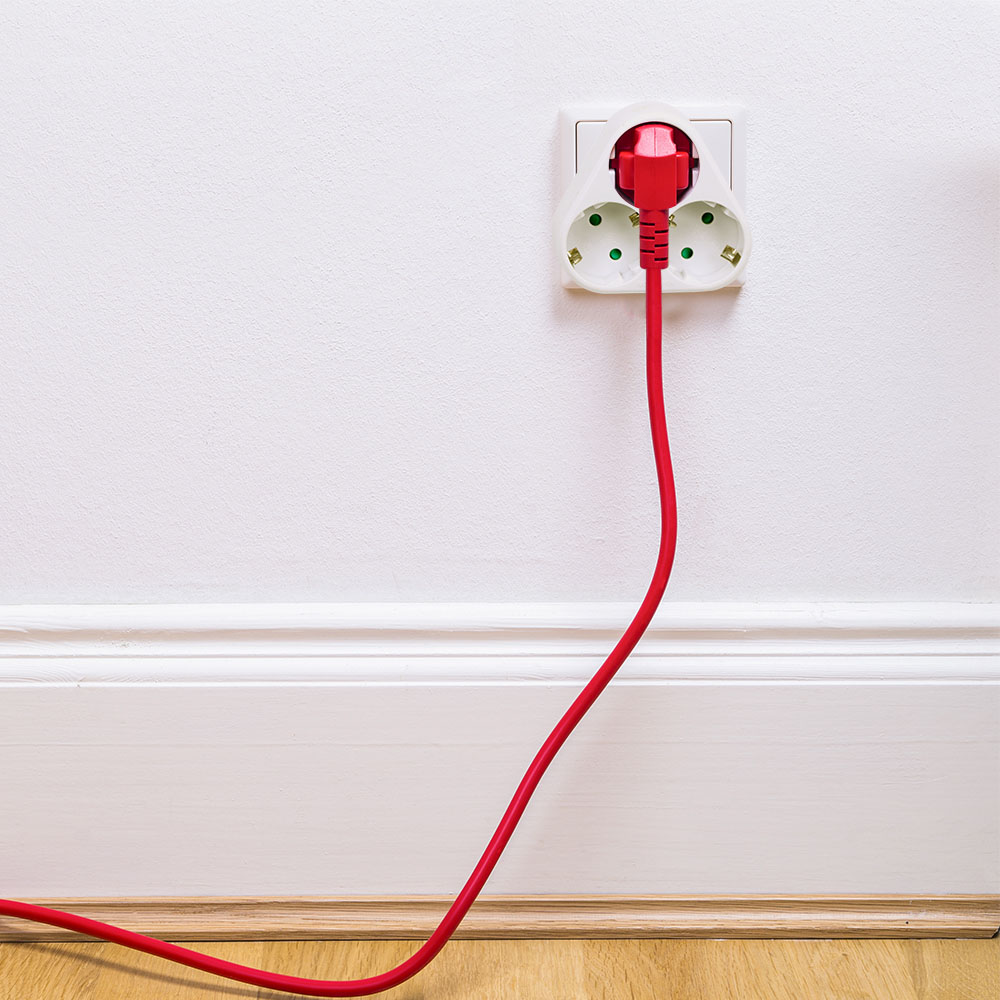 3 Ways Adapter Earthing Contact 10/16A 250VWhite