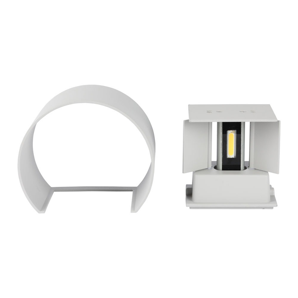 6W Lampada da parete Bridglux Chip Corpo Grigio Rotondo Bianco caldo img 2
