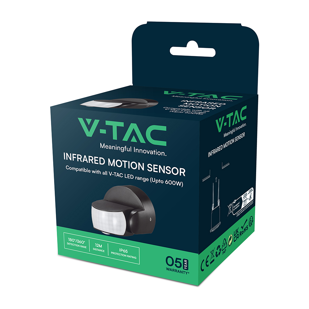 Sensore di movimento a infrarossi con corpo nero