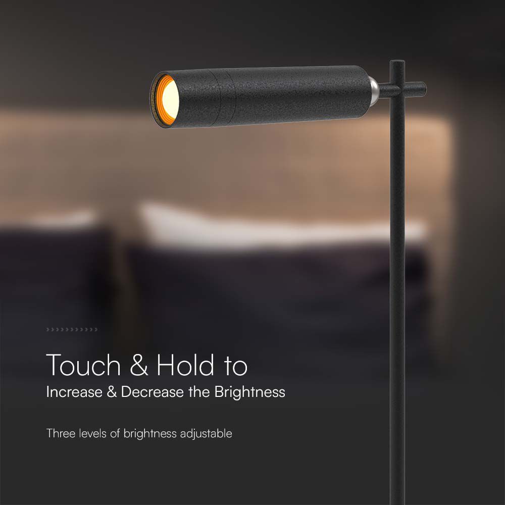 3W LED Magnetic Table Lamp 4000K Black Body img 1