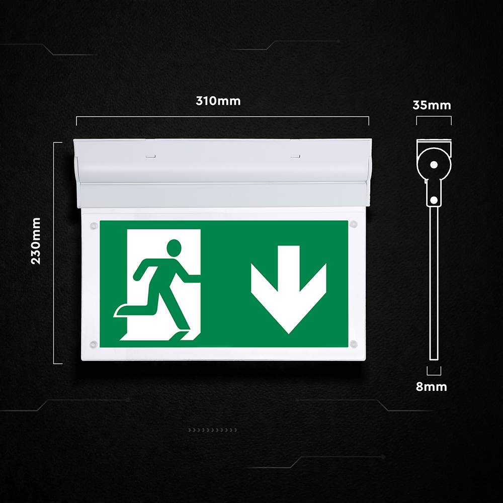 2W LED Emergency Exit Light CREE CHIP 6000K
