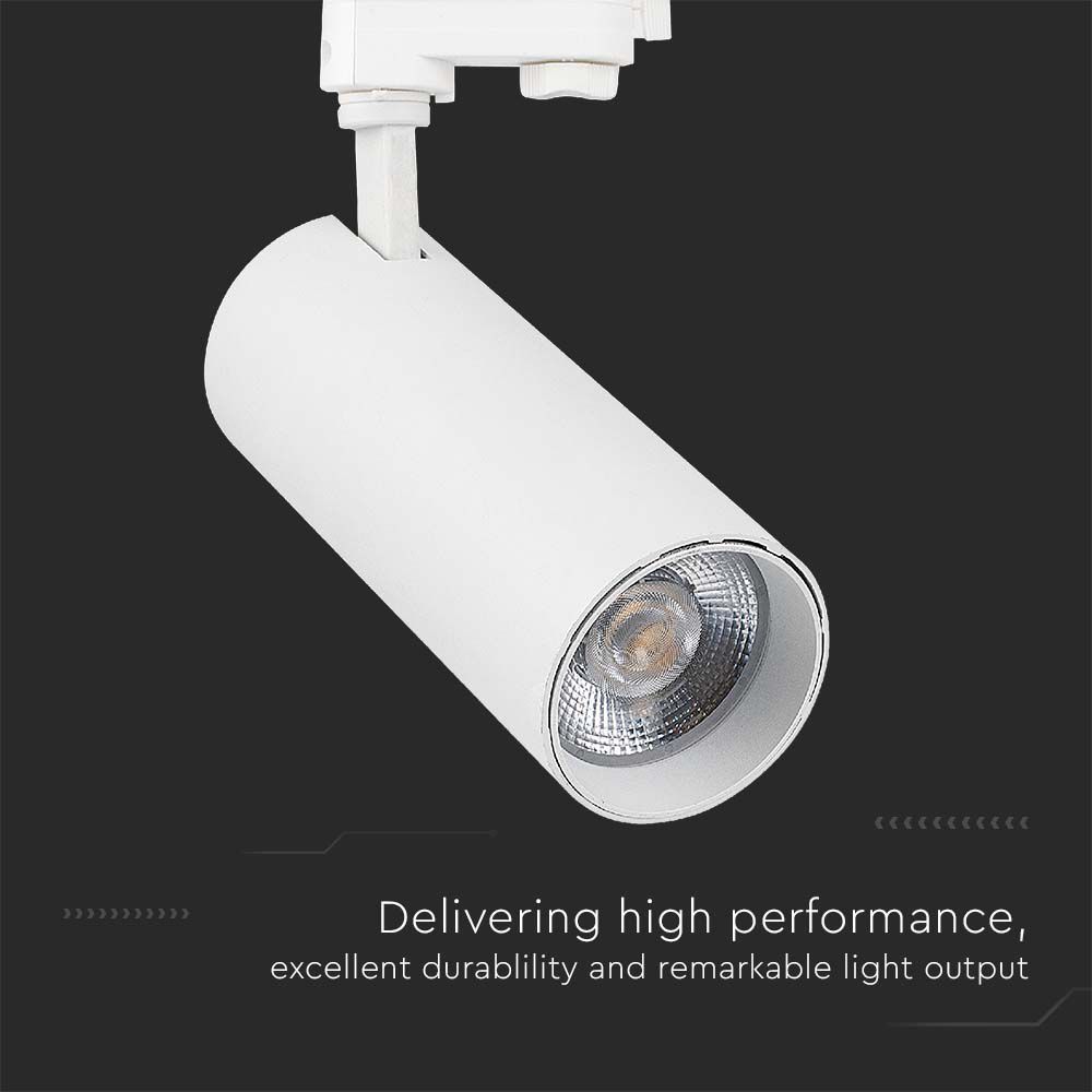 30W LED COB Tracklight 3in1 White Body