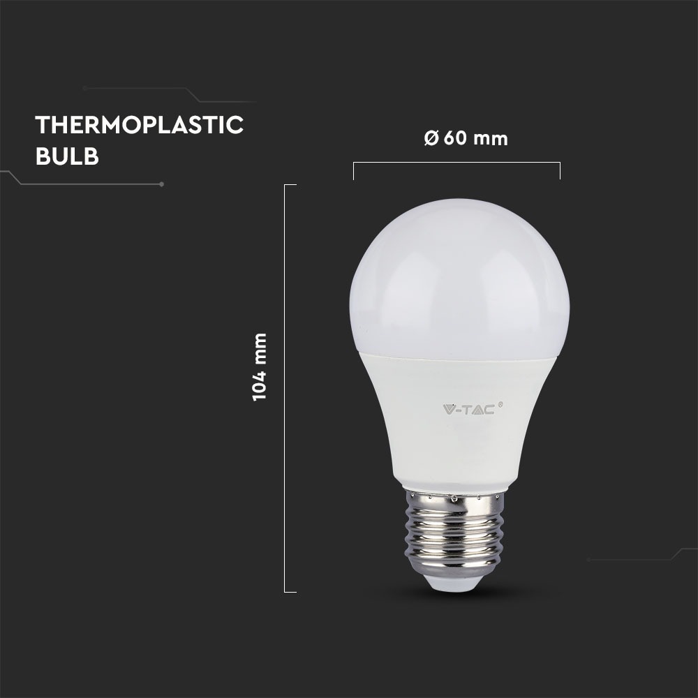 LED Lampadina SAMSUNG Chip 6.5W E27 A++ A60 Plastica 6400K