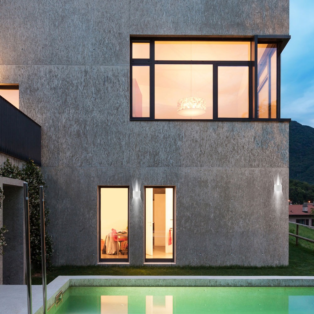 6W Lampada da parete Bridglux Chip Corpo Grigio Rotondo Bianco caldo