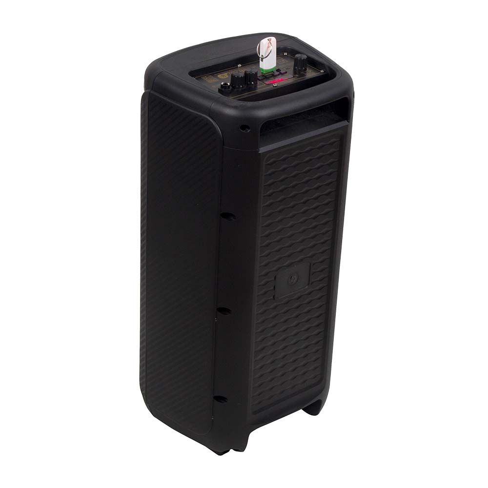 Altoparlante ricaricabile da 400 W con 1 microfono cablato Controllo RF e maniglia 2x6,5 pollici img 2