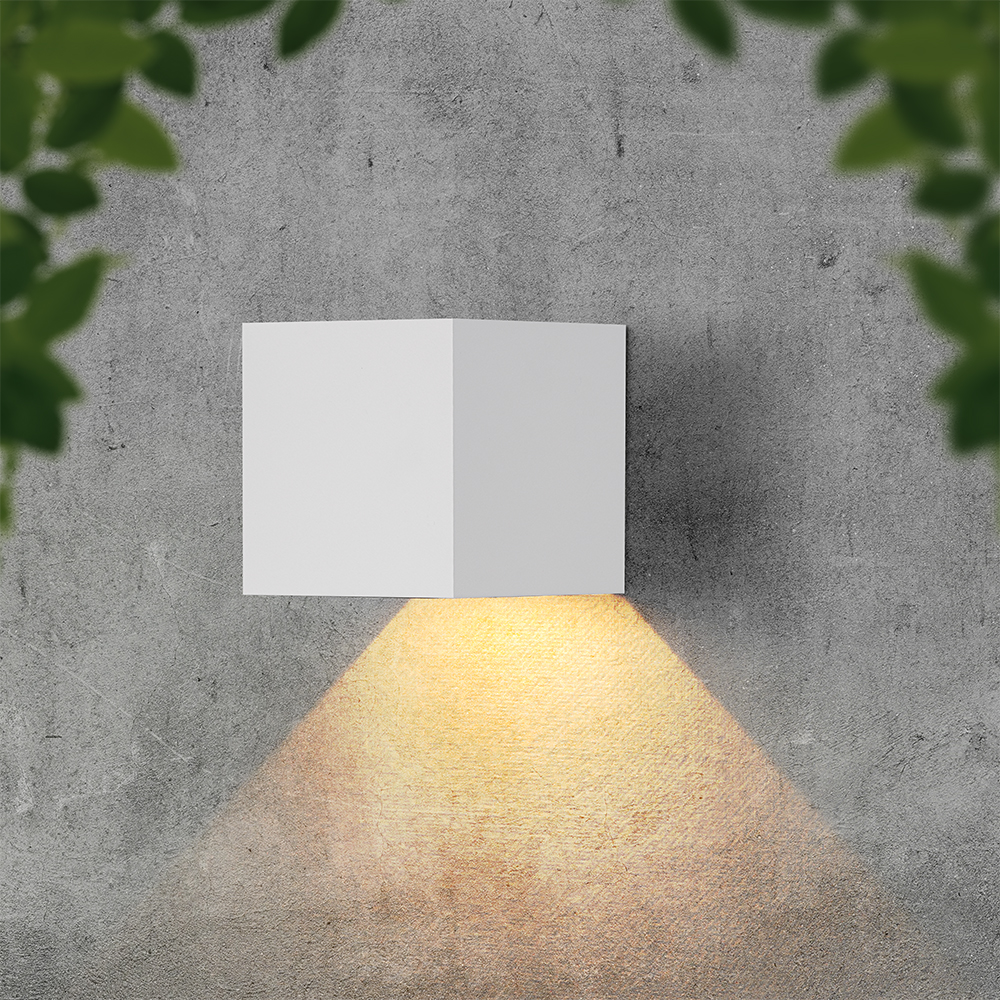 3W LED Solar Wall Light 3in1 White Body IP65